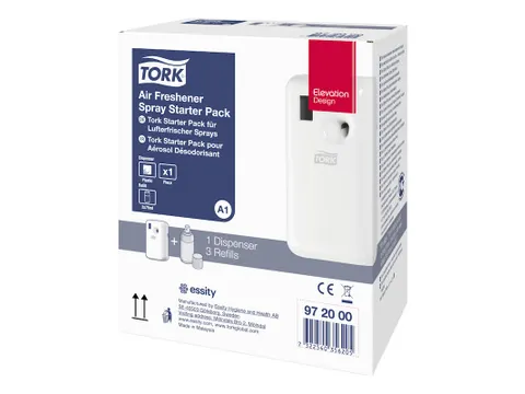 Tork 972000 Luchtverfrisser Spray Dispenser Starterpack Wit A1