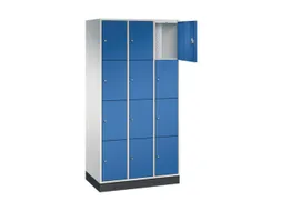 lockerkast,HxBxD 1950x920x500mm,3x4vakken,cil.-slot,sokkel