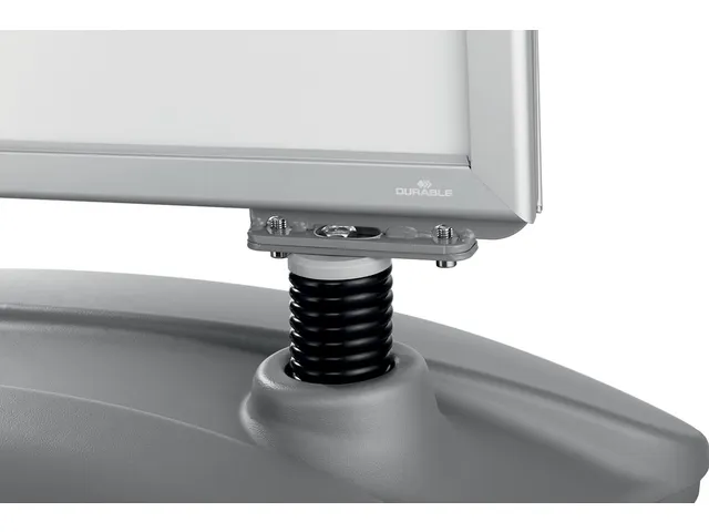 Durable stoepbord Heavy Base, uit aluminium, zilver, ft A1, met watert