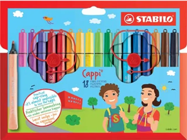 Cappi viltstift, etui van 18 stuks