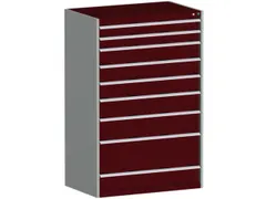 Ladekast 1600x1050x650mm 9laden 75kg Kleur Ral3004