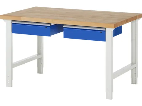 werkbank,HxBxD 790-1140x1500x900mm,beukblad,draagverm. 750kg,4voeten