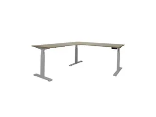 Elektrisch Hoekbureau Dextro Plus 200x200cm Frame Alu Blad Robson Eik - 1