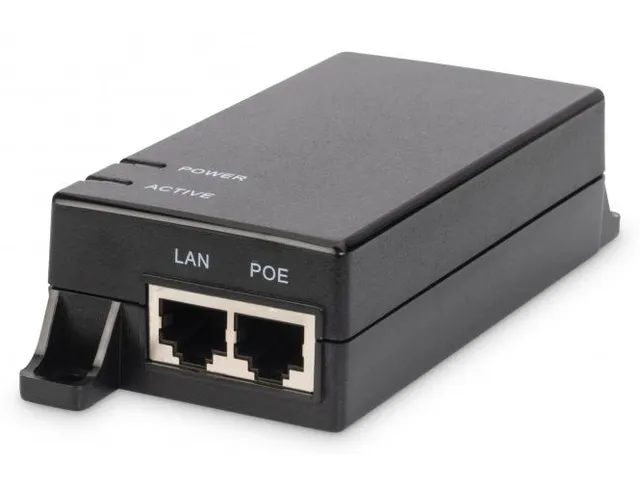 Gigabit Ethernet PoE-injector 802.3af 15,4W