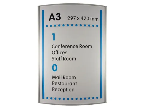 Menoor Deurbord Premium Gebogen A3