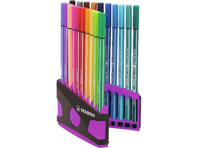 Viltstift Stabilo 68 Box Lila 20Stuks Assorti