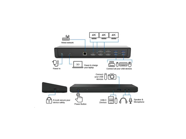 Origin Storage HYP-USBCAPD-S-OS, Docking, USB 3.2 Gen 1 (3.1 Gen 1) Ty
