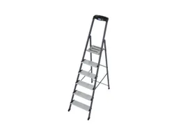 trapladder,eenzijdig,6treden,bordes m. antislip elementen,Stand H 1,3m