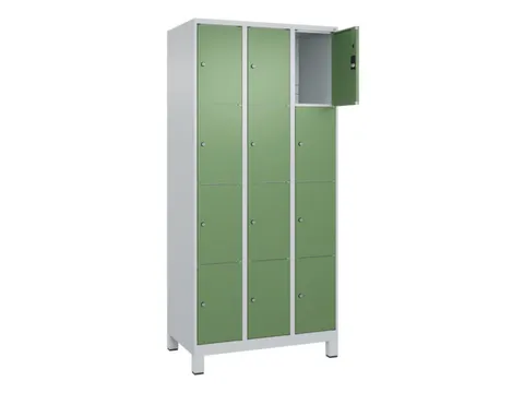 lockerkast,HxBxD 1950x900x500mm,3x4vakken,vak B 300mm,cil.-slot,voeten