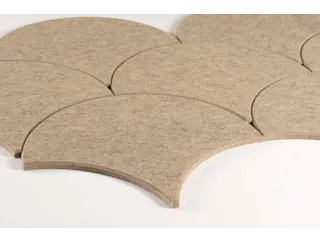 Akoestische PET-vilt Japanse Golf tegels beige 30x26cm 22 stuks - 2