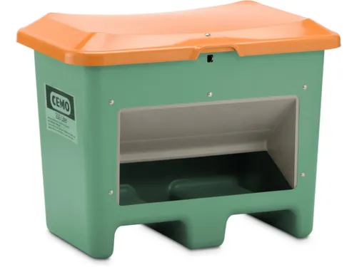 strooigoedbak,200l,HxBxD 690x890x600mm,GVK,groen,deksel oranje