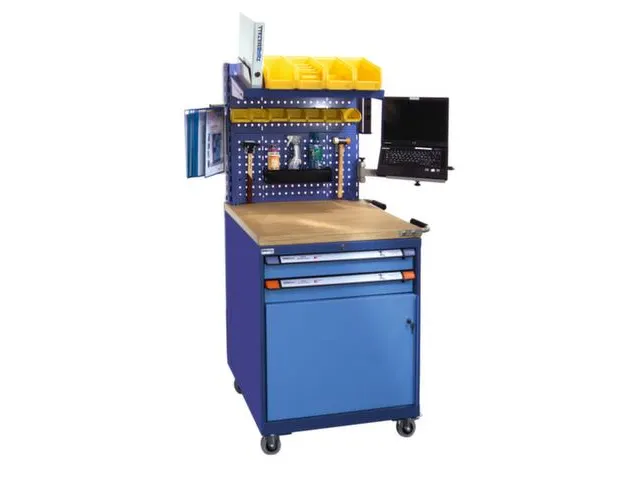 Montagewagen,Draagverm. 400Kg,Duifblauw/Lichtblauw