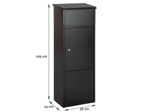 Pakketbrievenbus BRASQ 105x38x24cm PB400 Zwart