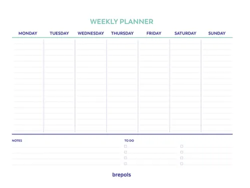 Planner Brepols Weekly planner A4 7d/1p Assorti