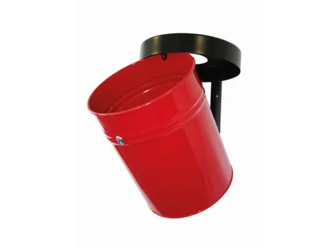 afvalbak,vlamdovend,30l,HxØ 415x344mm,wandmontage,kop zwart