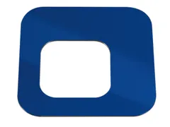 Oplegdeksel,V. Afvalbak 1X60L,Vierkant,1Opening,Staal,Blauw