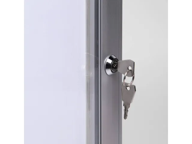 Vergrendelbaar vitrine mededelingenbord Indoor/Outdoor 3xA4 Zilver