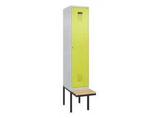 locker met bank,HxBxD 2120x400x815mm,1vak,vak B 400mm,cilinderslot - 2