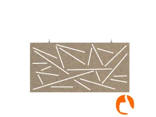 Akoestisch plafondpaneel met patroon uitsnede 60x120cm Zand - 1