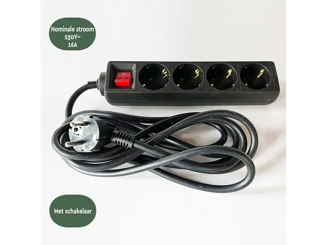 Stekkerdoos BRASQ 3 voudig 1.4 meter zwart