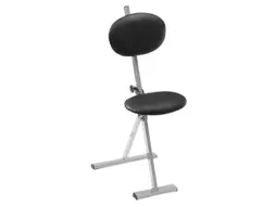 Stahulp 550-900mm Zitting/Onderstel Skai Zwart/Lichtgrijs Inklapbaar