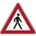 verkeersbord,voetgangers (opstelling links),conform StVO,aluminium