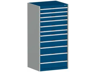 ladekast HxBxD 1600x800x750mm 11laden zware lasten RAL7035 RAL5010 - 2