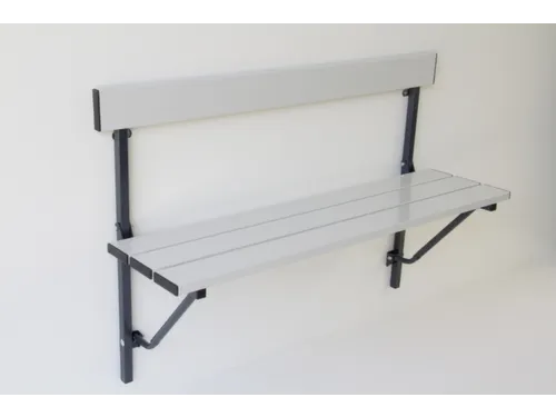 klapbank LxD 1200x380mm aluminium lijsten frame staal RAL7016