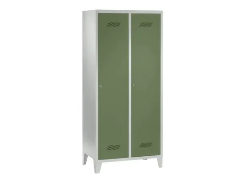 locker,HxBxD 1850x800x500mm,2vak,vak B 400mm,RAL7035,front RAL6011