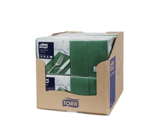 Tork 477423 Lunchservet Advanced Donkergroen 33x33cm