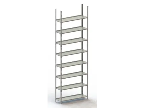 magazijnstelling,grondveld,HxBxD 2500x1004x304mm,vaklast 80kg