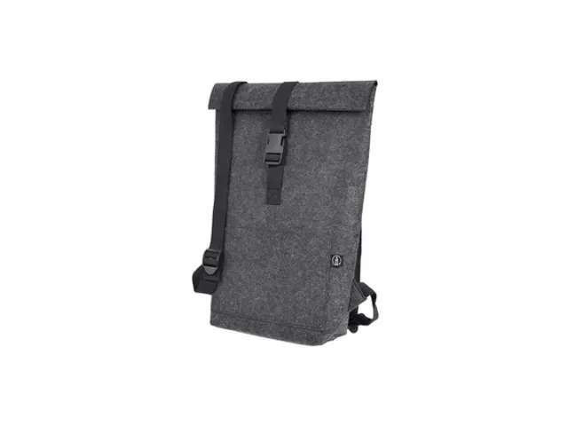 Rolltop-rugzak Juscha RPET donker grijs 39x51x11cm