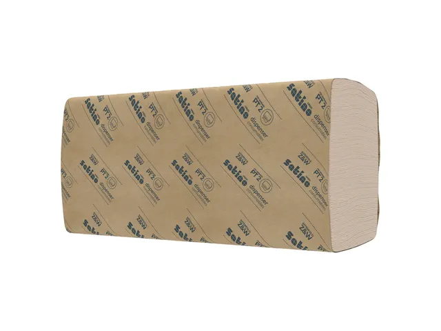 Handdoek PureSoft PT2 Z-vouw 2-laags 206x240mm 25x150vel natur 277530