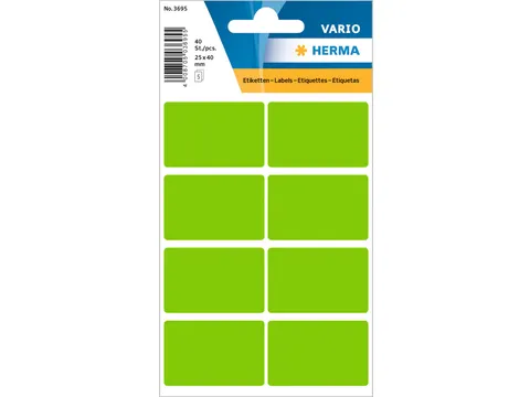 HERMA 3695 Universele etiketten 26x40mm Groen 40 stuks