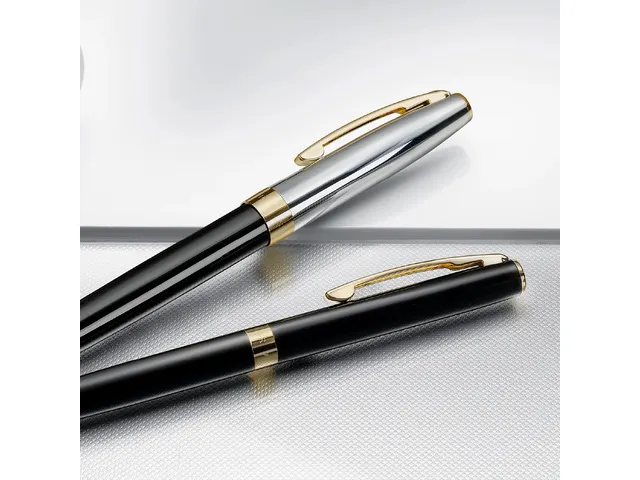 Rollerball SHEAFFER Sagaris Glossy black chrome cap gold trims