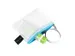 etui A7 PVC-vrij transparant blauw met ritssluiting
