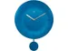 Wandklok nXt Bowl Ø 30cm turquoise streepaanduiding