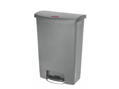 Pedaalemmer Slim Jim Step On Front Kunststof 90 Liter Grijs