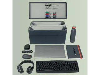 Leitz Stoffen Hot Desking Opbergtas met deksel donkergrijs - 5