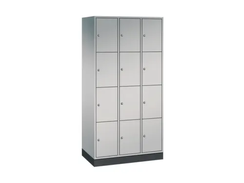 lockerkast,HxBxD 1950x920x500mm,3x4vakken,cil.-slot,sokkel