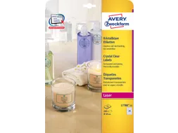 Rond Etiket Avery Zweckform L7780-25 40mm Transparant 600 stuks