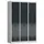 Dubbeldekse garderobekast 1800x1185x500mm 3x2vak 400mm RAL7035 RAL7016