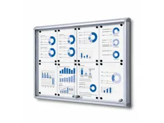 Vitrinekast Mededelingenbord Fire-proof schuifdeuren 8xA4