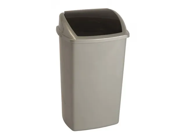 Afvalbak 50 Liter Grijs Zwart