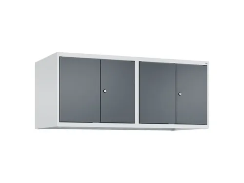 opzetkast,v. locker,4vak.,vak B 300mm,HxBxD 500x1200x500mm,vleugeldeur