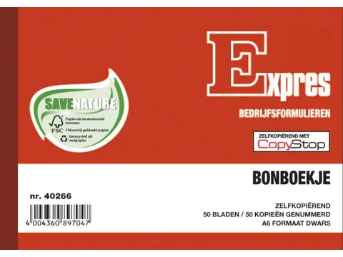 Bonboekje Expres A6 Zelfkopierend 2X50 Blad