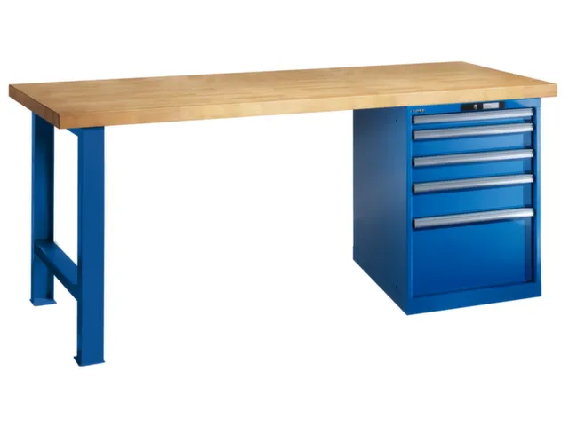 werkbank,HxBxD 840x1500x750mm,multiplexblad,lak RAL5012