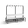 omkleedbank,HxLxD 1650x2000x760mm,HPL wit,frame staal RAL7021