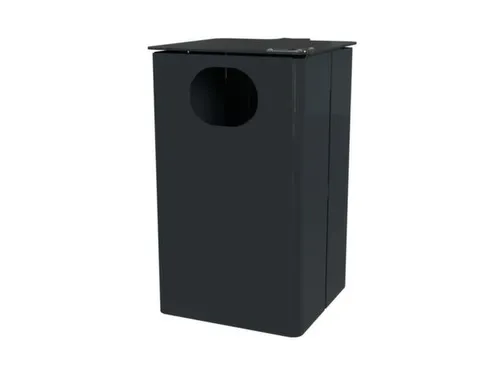 combi-asbak,HxBxD 537x325x388mm,afvalbak inhoud 35l,romp staal RAL7016