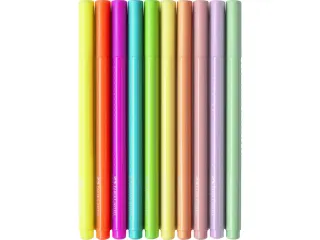 Viltstiften Faber-Castell Grip Neon en Pastel kleuren 10 stuks in etui - 4
